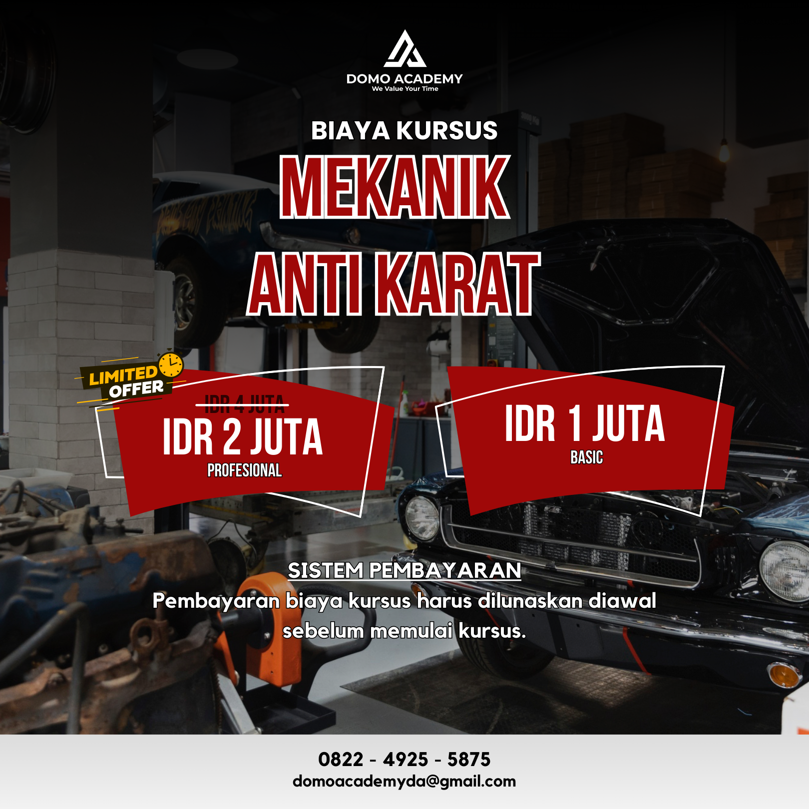 Kursus Mekanik Anti Karat Mobil - Domo Academy Indonesia